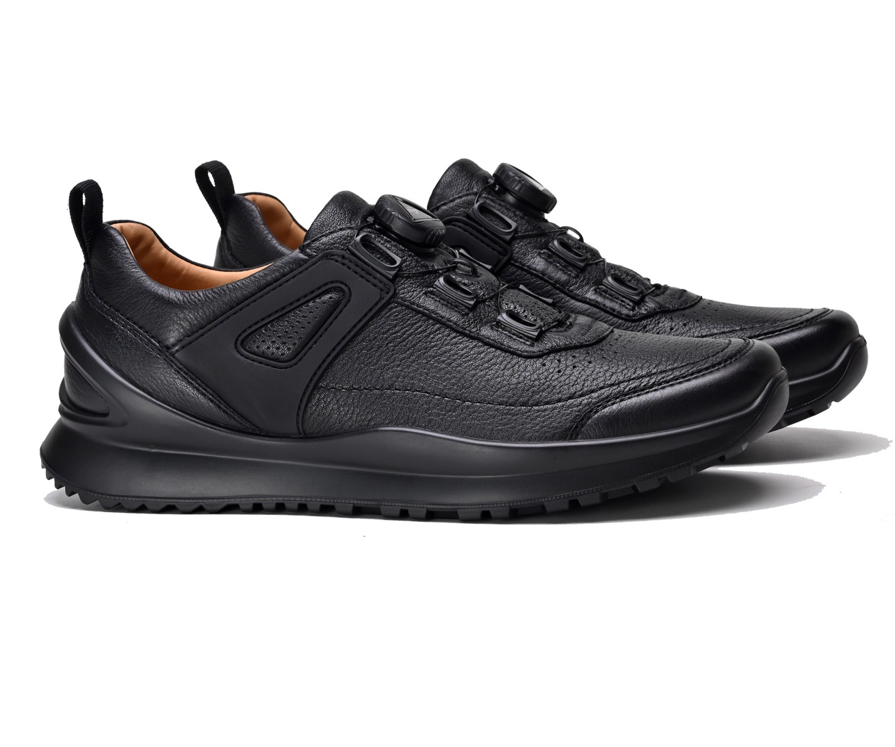 曼高夫轻奢鹿皮自动系带舒适休闲男鞋M69938C